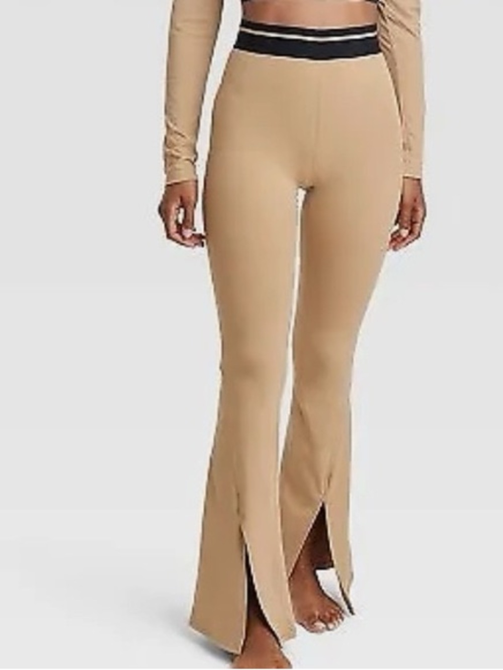 JoyLab Camel Split-Hem Bootcut Pants